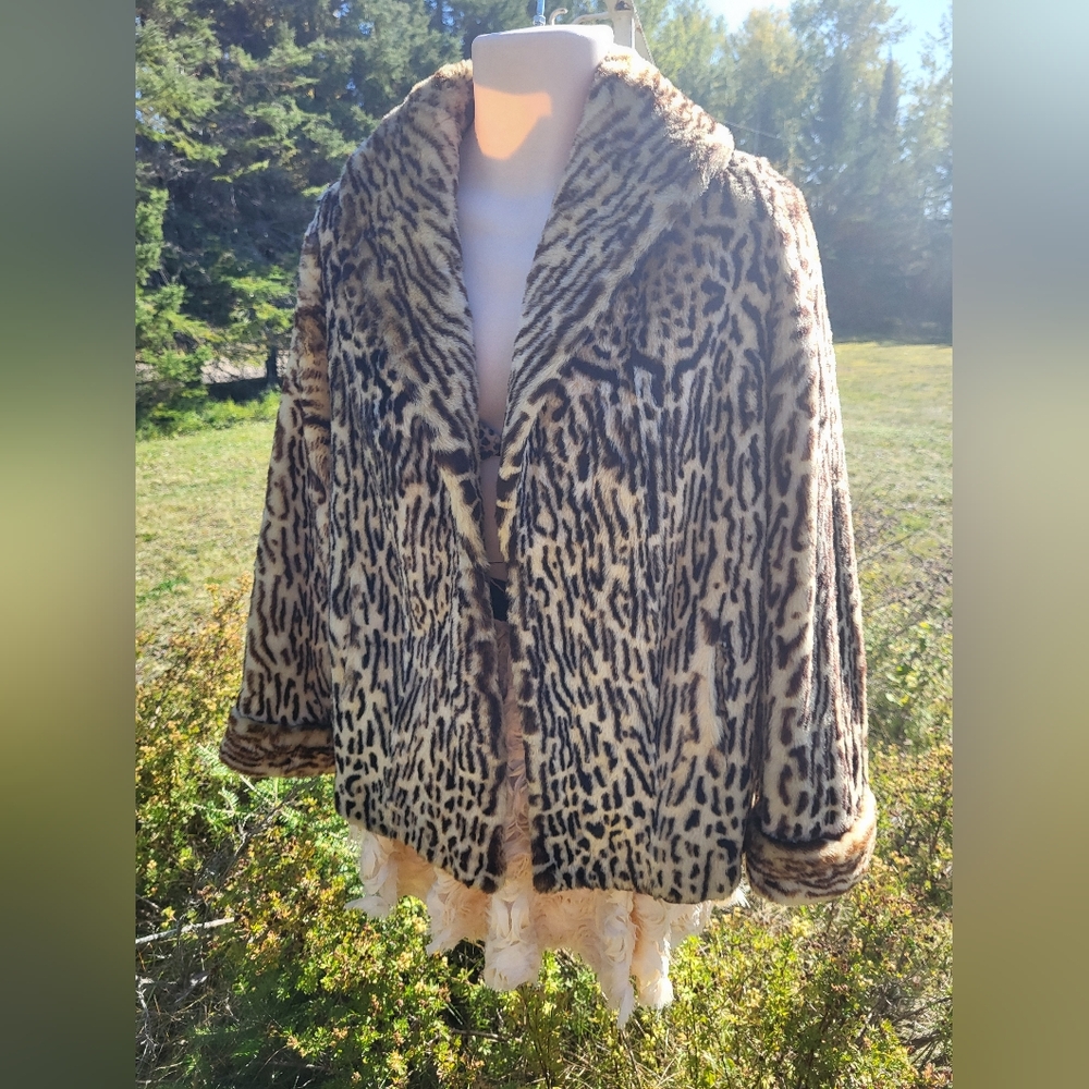 "Warhol Edie's Leopard Olelot 🐆" 1960s Coat